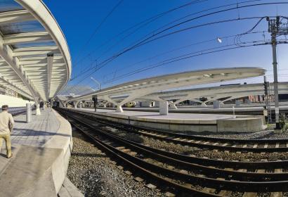 Vue des quais de la gare de Liège-Guillemins